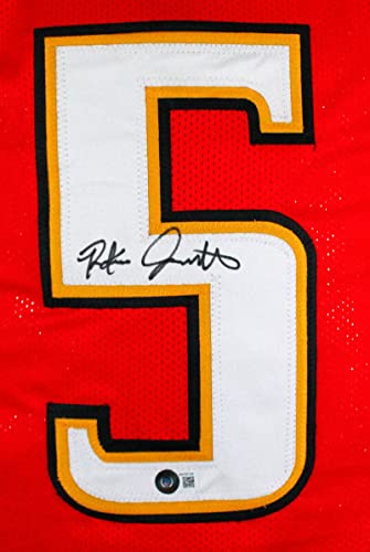 Rakim Jarrett Autographed Red College Style Jersey-Beckett W Hologram Black - Image 5
