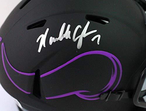 Randall Cunningham Autographed Eagles Eclipse Speed Mini Helmet-Beckett WSilver - Image 3