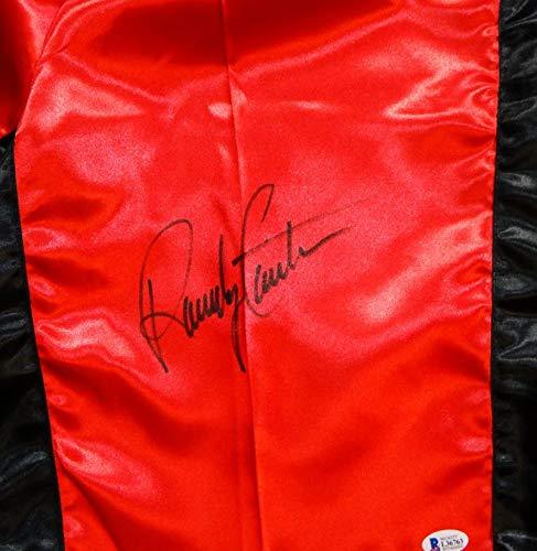 Randy Couture Autographed Red Custom UFC Trunks - Beckett Auth Black - Image 3