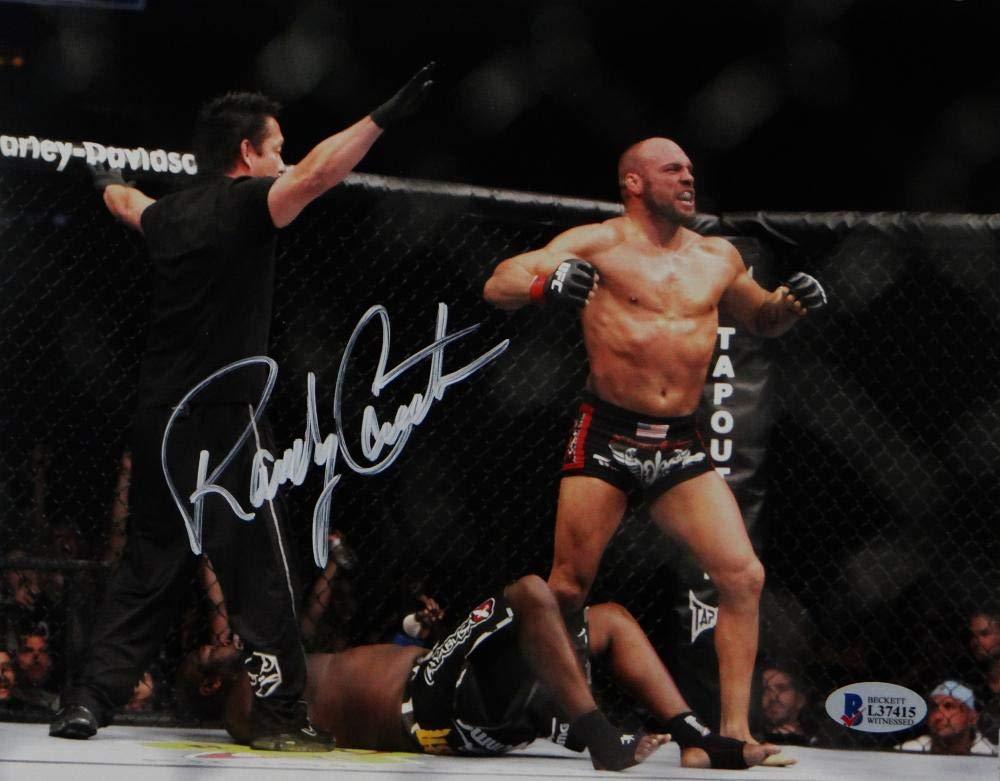 Randy Couture Autographed UFC 8x10 Photo Knock Out- Beckett Auth White Ref Facing Couture - Image 2
