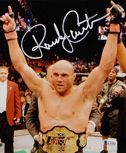 Randy Couture Autographed UFC 8x10 Photo With Belt- Beckett Auth White - Image 2