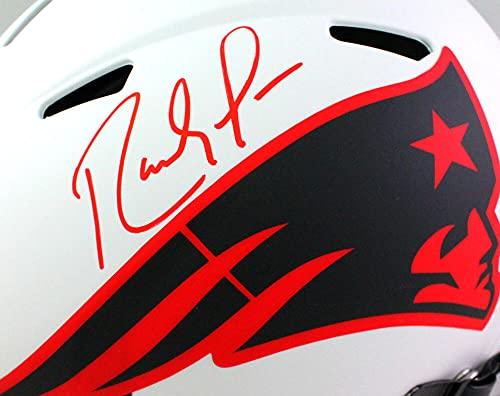 Randy Moss Autographed Patriots Lunar Speed Authentic F/S Helmet- Beckett W Red - Image 5