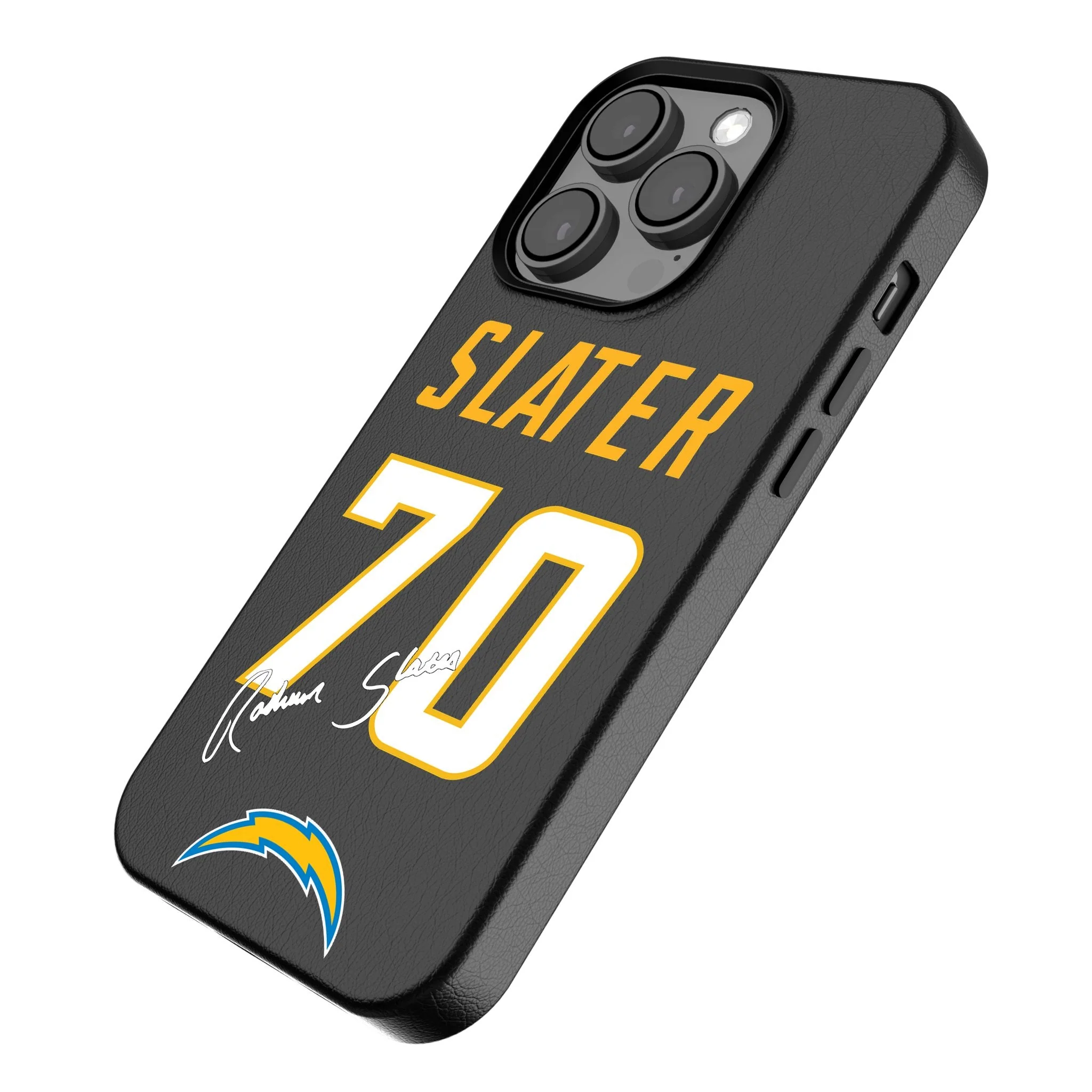 RaShawn Slater Los Angeles Chargers 70 Ready MagSafe Compatible Phone Case for Apple iPhone - Image 2
