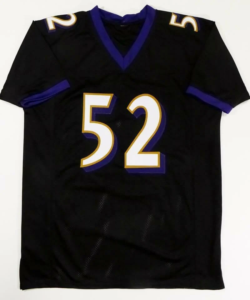 Ray Lewis Autographed Black Pro Style Jersey - Beckett Auth *2 - Image 5
