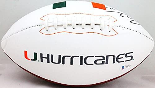 Ray Lewis Autographed Miami Hurricanes Logo Football- Beckett W Black - Image 2