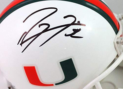 Ray Lewis Autographed Miami Hurricanes Mini Helmet- Beckett W Black - Image 3