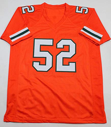 Ray Lewis Autographed Orange College Style Jersey - Beckett Auth *2 - Image 2