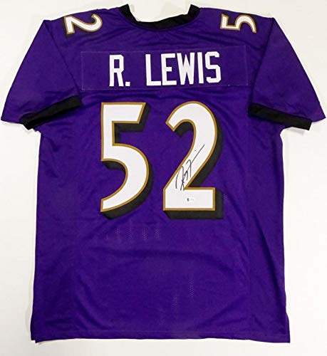 Ray Lewis Autographed Purple Pro Style Jersey - Beckett W Auth *2 - Image 4