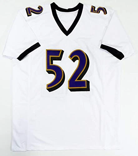 Ray Lewis Autographed White Pro Style Jersey - Beckett Auth *2 - Image 2