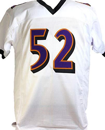 Ray Lewis Autographed White Pro Style STAT2 Jersey - Beckett W Auth 2 - Image 2