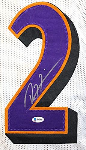 Ray Lewis Autographed White Pro Style STAT2 Jersey - Beckett W Auth 2 - Image 3