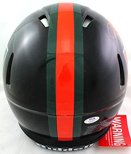 Reggie Wayne Signed Miami Hurricanes Knight F/S Authentic Helmet- PSA/DNAOrange - Image 3