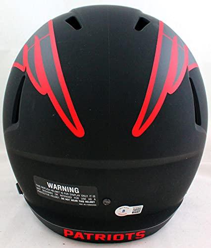 Richard Seymour Autographed NE Patriots F/S Eclipse Helmet- Beckett W Silver Front - Image 3