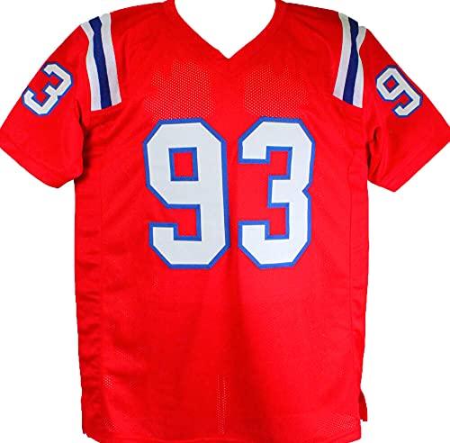Richard Seymour Autographed Red Pro Style Jersey- Beckett W Black - Image 2