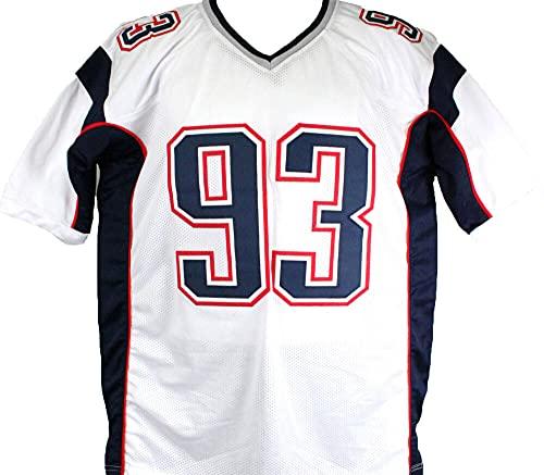 Richard Seymour Autographed White Pro Style Jersey- Beckett W Silver - Image 2