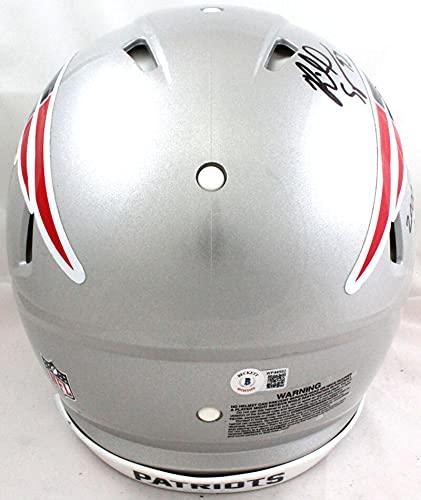 Richard Seymour Signed Patriots Authentic FS Speed Helmet W/Insc- Beckett W Blk - Image 3