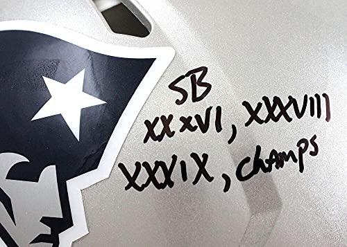 Richard Seymour Signed Patriots Authentic FS Speed Helmet W/Insc- Beckett W Blk - Image 5