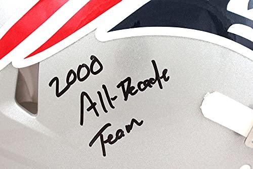 Richard Seymour Signed Patriots Authentic FS Speed Helmet W/Insc- Beckett W Blk - Image 6