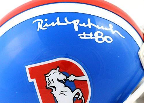 Rick Upchurch Autographed Denver Broncos 75-96 TB Mini Helmet - Beckett W Auth White - Image 2