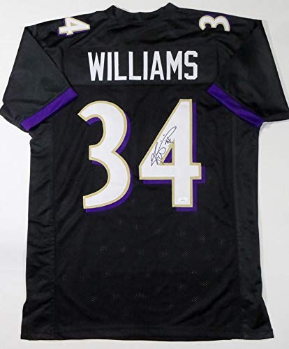 Ricky Williams Autographed Black Pro Style Jersey - JSA W Auth *4 - Image 4