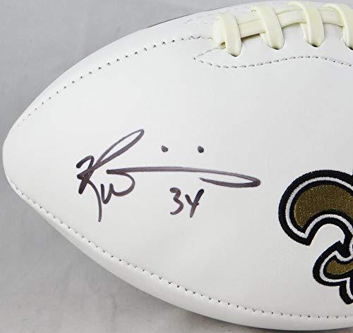Ricky Williams Autographed New Orleans Saints Logo Football w/Who Dat? - JSA Witness Auth - Image 2