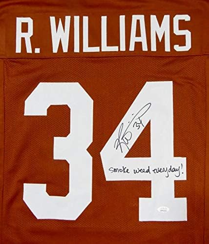 Ricky Williams Autographed Orange College Style Jersey w/SWED- JSA W Auth *Black - Image 2