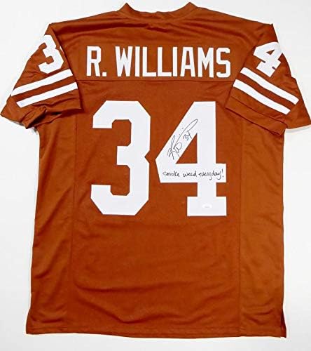 Ricky Williams Autographed Orange College Style Jersey w/SWED- JSA W Auth *Black - Image 3