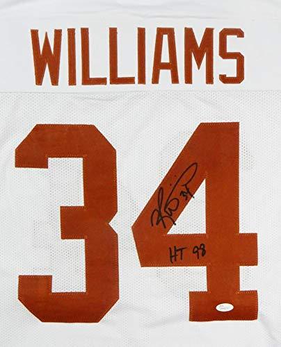 Ricky Williams Autographed White College Jersey W/HT 98- JSA Witnessed Auth 4 - Image 2