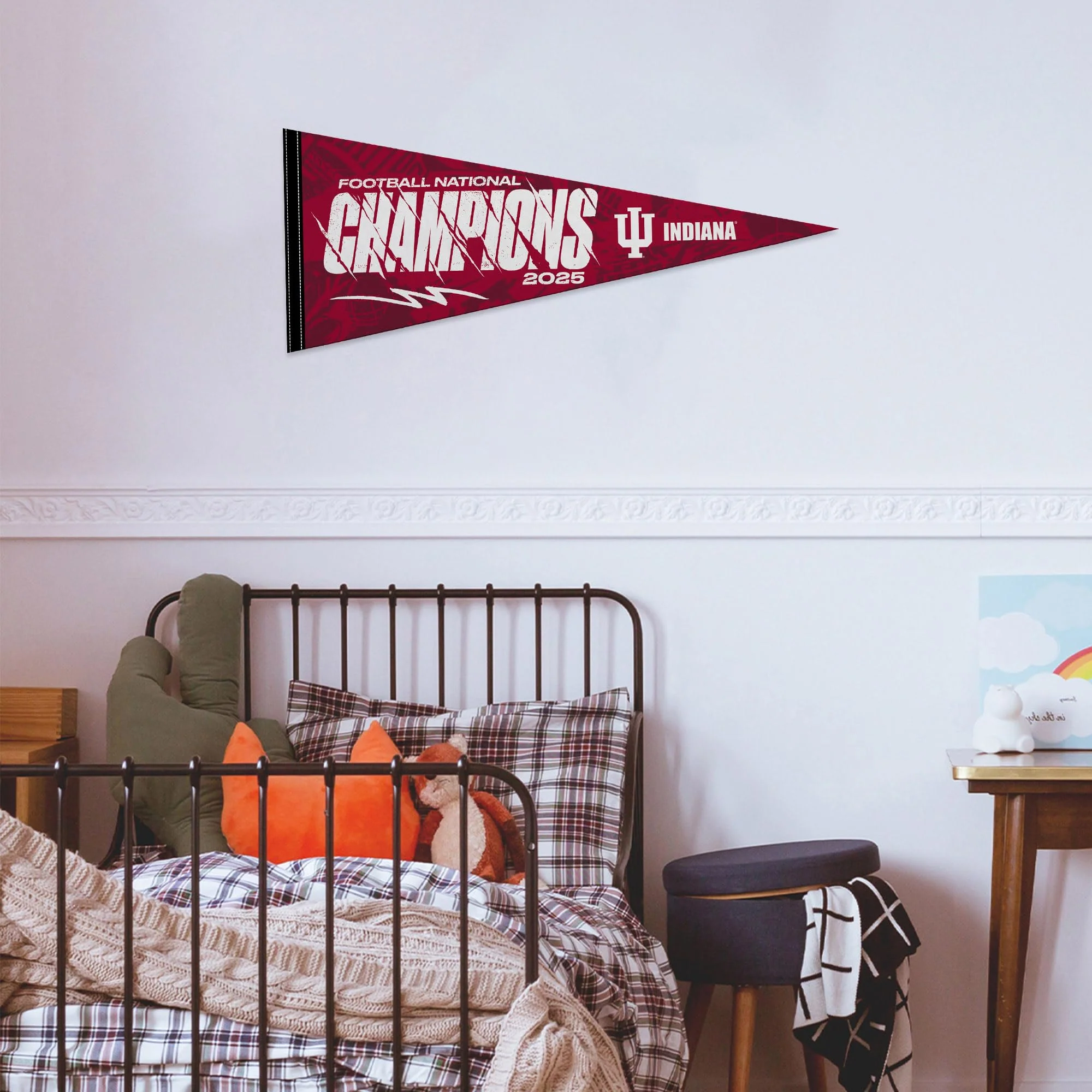 Rico Industries NCAA Indiana Hoosiers 2026 Football National Champions 12" x 30" Felt Wall Décor Pennant - Great for Home/Bed Room/Man Cave Décor - Image 3