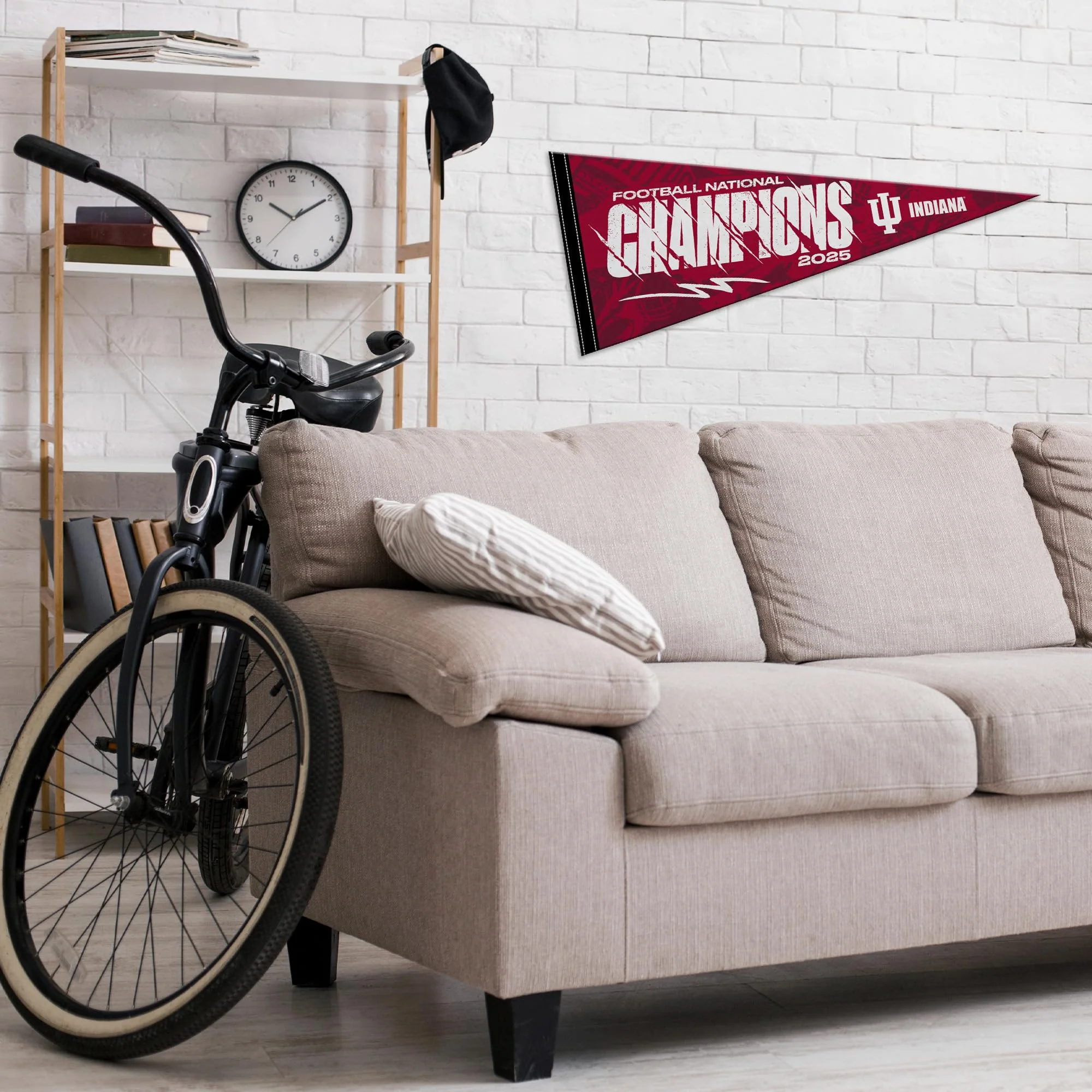 Rico Industries NCAA Indiana Hoosiers 2026 Football National Champions 12" x 30" Felt Wall Décor Pennant - Great for Home/Bed Room/Man Cave Décor - Image 4