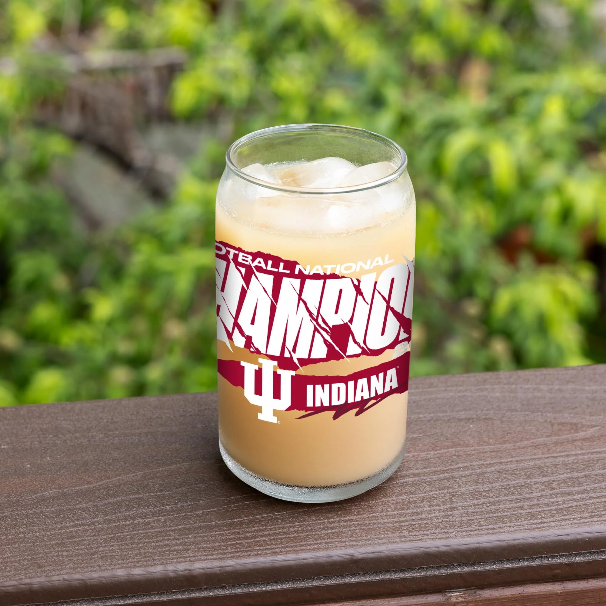 Rico Industries NCAA Indiana Hoosiers 2026 Football National Champions 16-oz Can Shaped Glass - Image 4