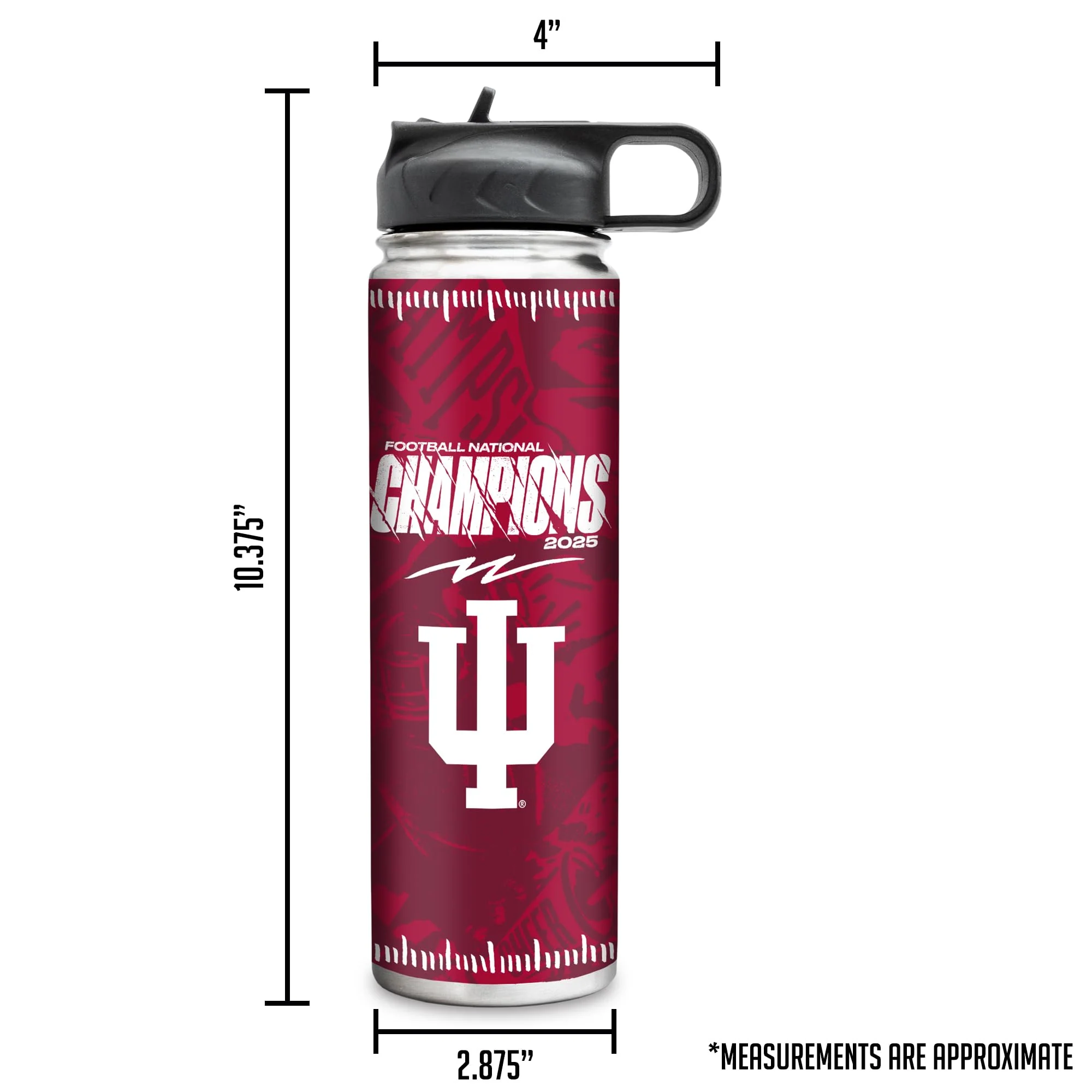 Rico Industries NCAA Indiana Hoosiers 2026 Football National Champions 22oz Stainless Steel Tumbler with Lid - Great For Coffee, Tea, Water or Cocktails - Image 4