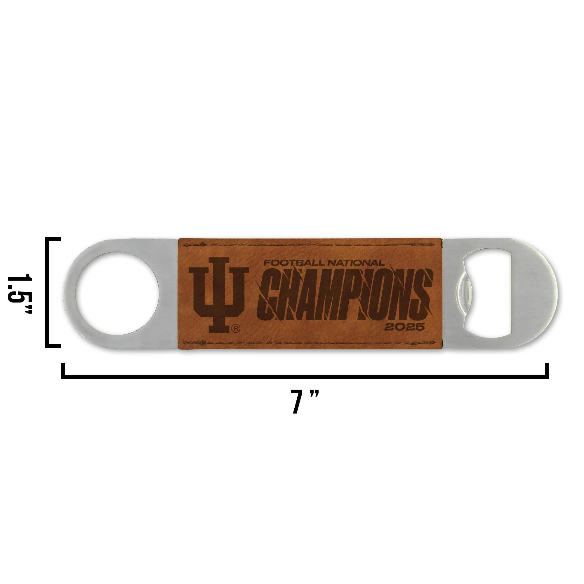 Rico Industries NCAA Indiana Hoosiers 2026 Football National Champions Faux Leather Laser Engraved Bar Blade - Great Beverage Accessory for Game Day - Image 4