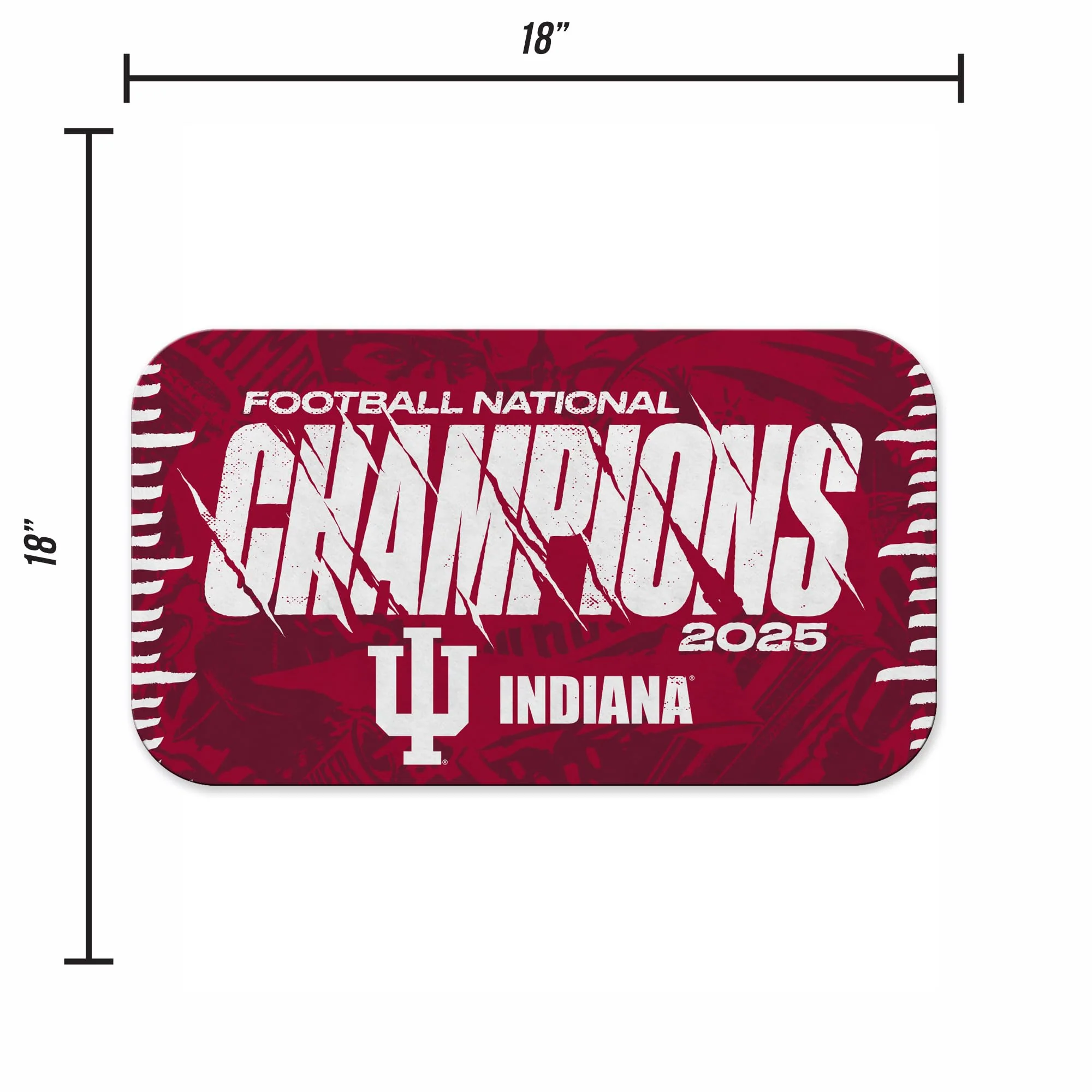 Rico Industries NCAA Indiana Hoosiers 2026 Football National Champions Shape Cut Pennant - Home and Living Room Décor - Soft Felt EZ to Hang - Image 2