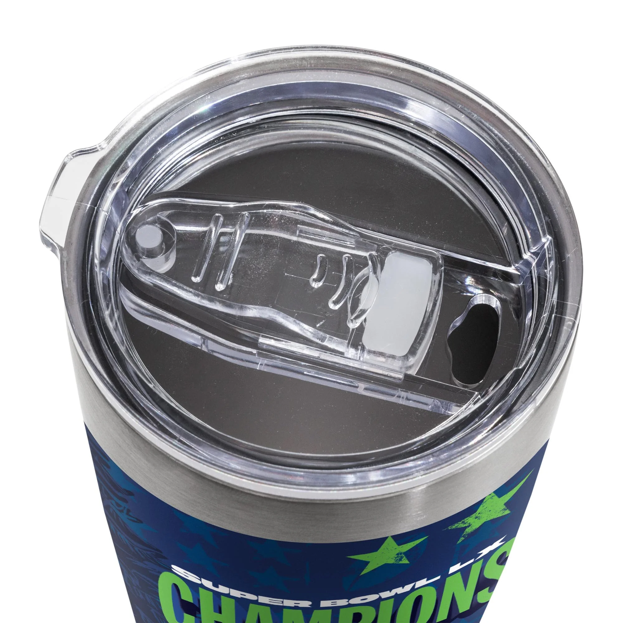 Rico Industries NFL Football Seattle Seahawks 2026 Super Bowl LX Champions 20oz Stainless Steel Tumbler with Lid - Great For Coffee, Tea, Water or Cocktails - Image 2