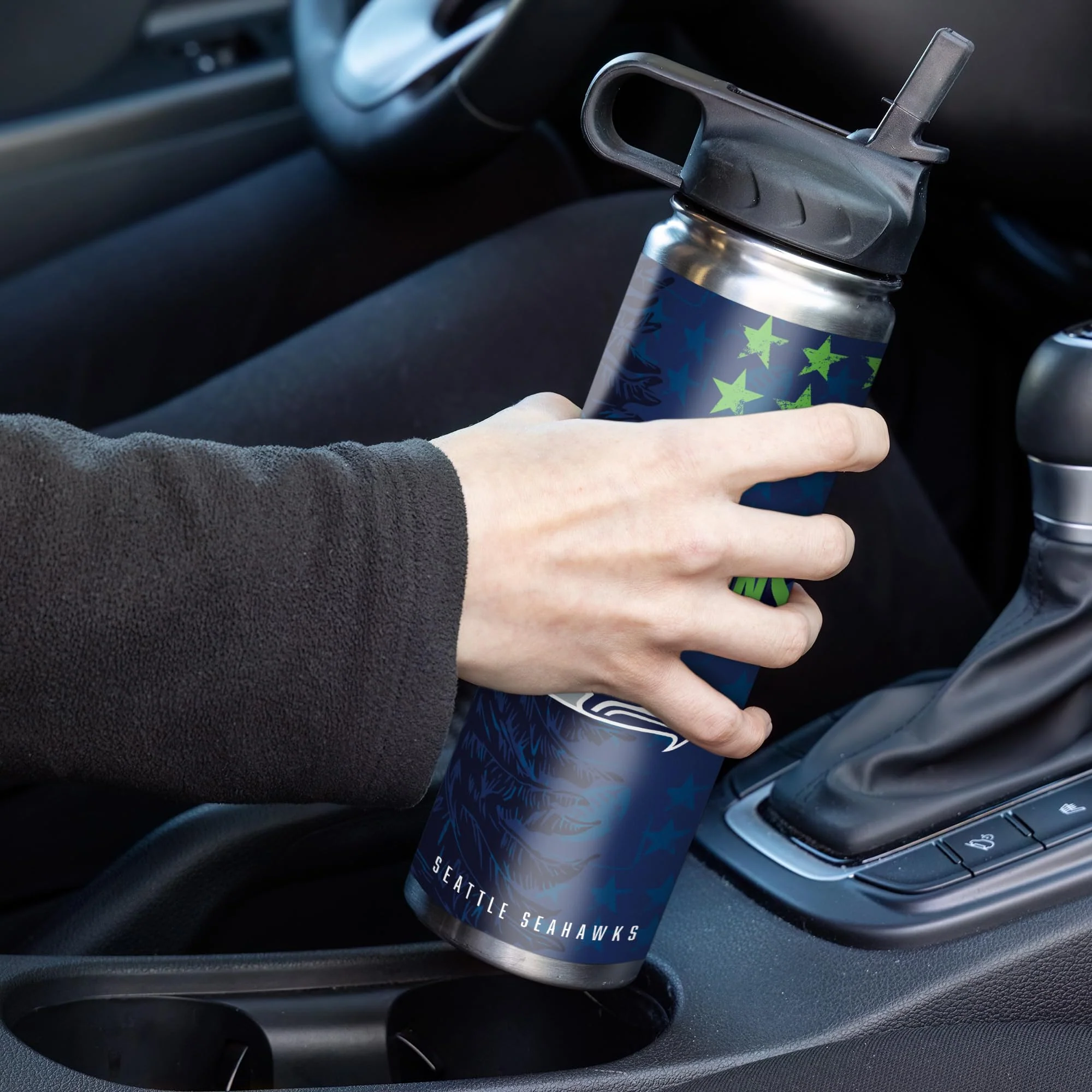 Rico Industries NFL Football Seattle Seahawks 2026 Super Bowl LX Champions 22oz Stainless Steel Tumbler with Lid - Great For Coffee, Tea, Water or Cocktails - Image 4