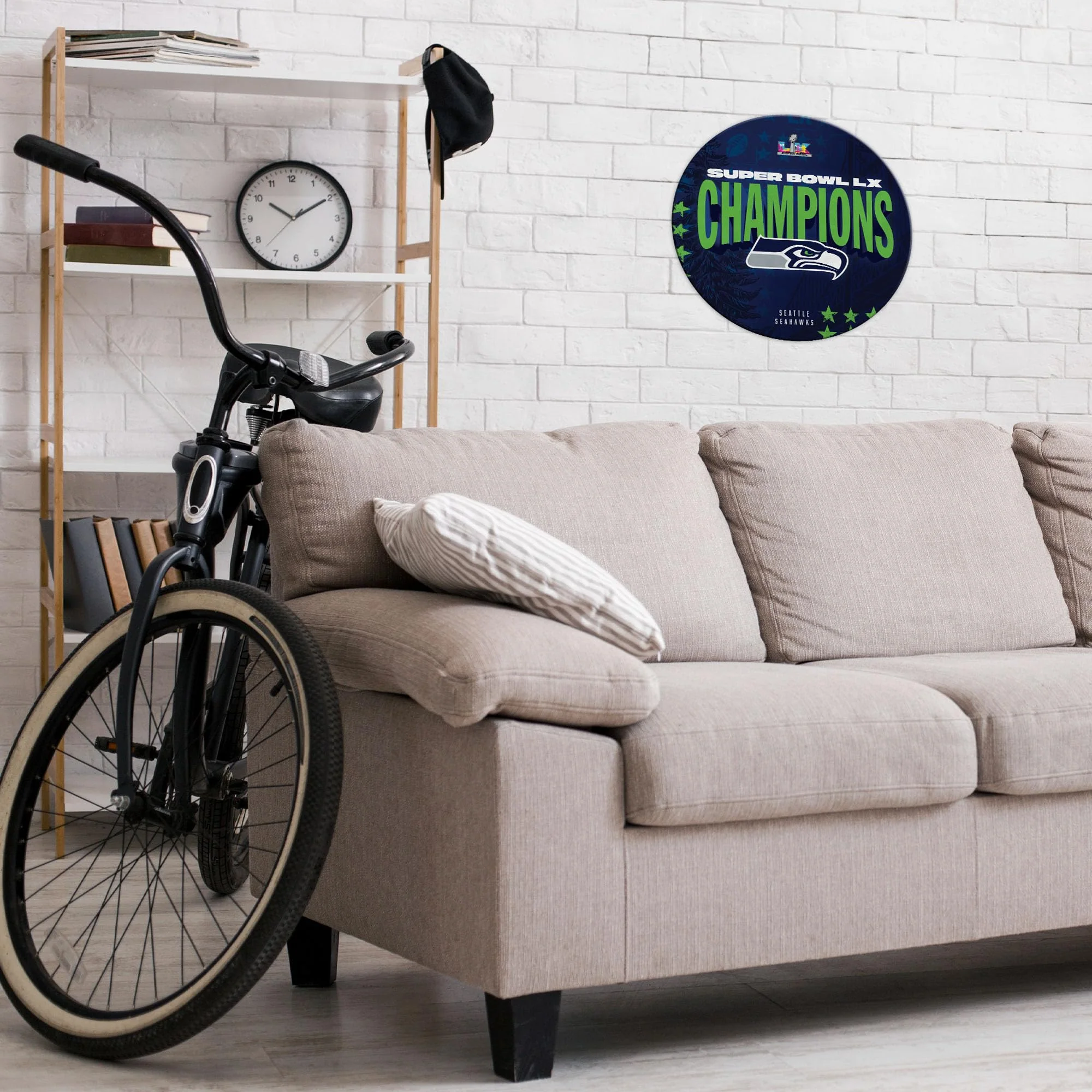 Rico Industries NFL Football Seattle Seahawks 2026 Super Bowl LX Champions Shape Cut Pennant - Home and Living Room Décor - Soft Felt EZ to Hang - Image 3