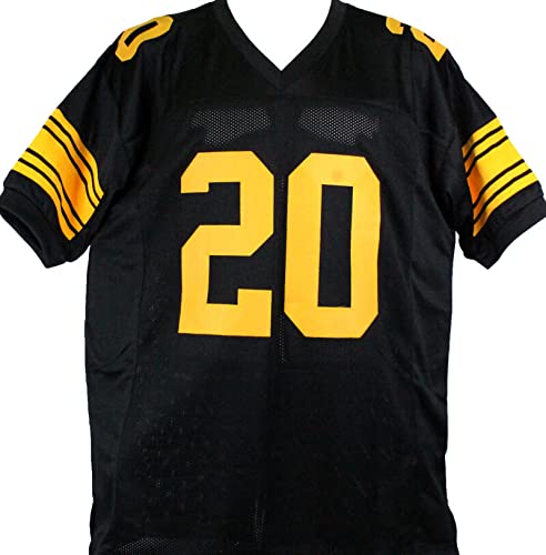 Rocky Bleier Autographed Black/Yellow # Pro Style Jersey w/ 4x SB Champs-Prova Black - Image 2