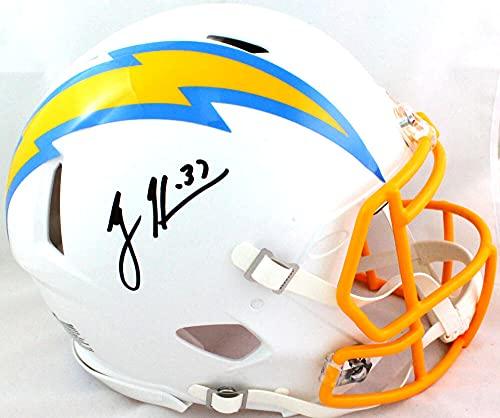 Rodney Harrison Autographed Chargers Authentic FS Speed Helmet- Beckett W Black