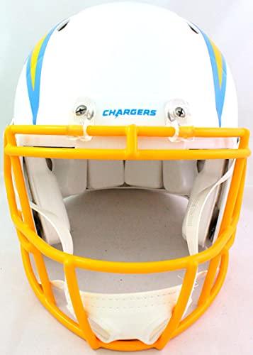 Rodney Harrison Autographed Chargers Authentic FS Speed Helmet- Beckett W Black - Image 4