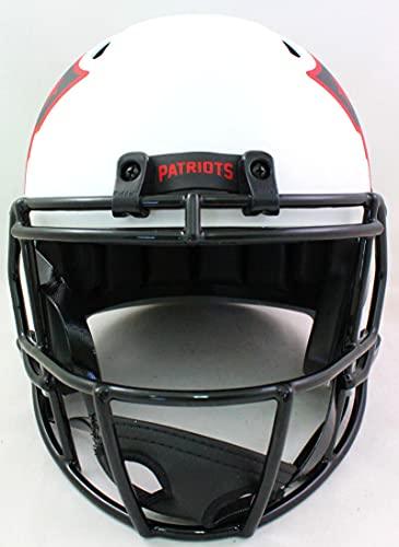 Rodney Harrison Autographed NE Patriot Lunar Speed F/S Helmet- Beckett W Red - Image 4