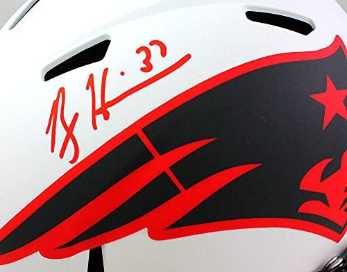 Rodney Harrison Autographed NE Patriot Lunar Speed F/S Helmet- Beckett W Red - Image 5