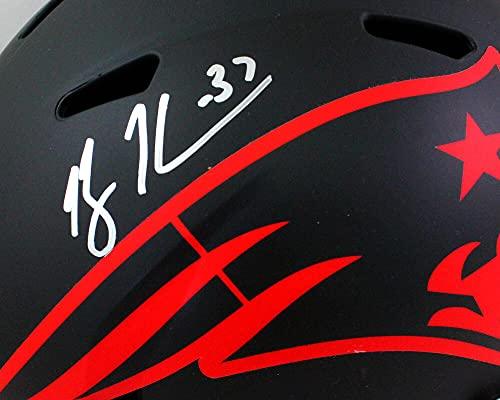 Rodney Harrison Autographed NE Patriots Eclipse F/S Helmet- Beckett W Silver - Image 5