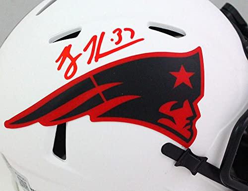 Rodney Harrison Autographed NE Patriots Lunar Mini Helmet- Beckett W Red - Image 3