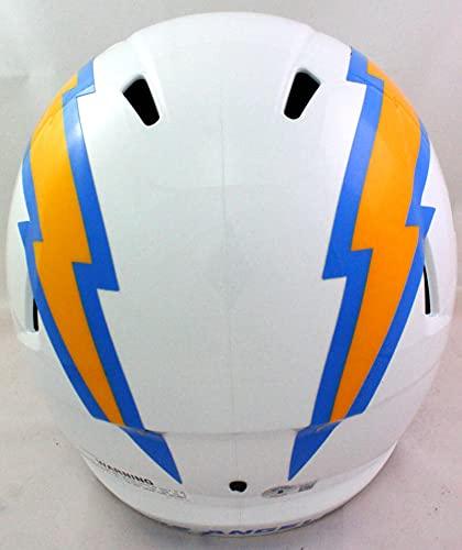 Rodney Harrison Autographed San Diego Chargers F/S Speed Helmet- Beckett WBlack - Image 3