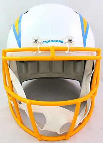Rodney Harrison Autographed San Diego Chargers F/S Speed Helmet- Beckett WBlack - Image 4