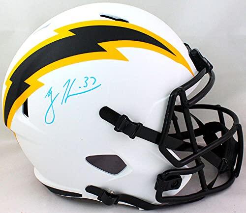 Rodney Harrison Autographed SD Chargers F/S Lunar Helmet- Beckett W BabyBlue