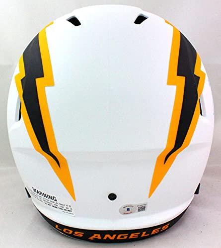 Rodney Harrison Autographed SD Chargers F/S Lunar Helmet- Beckett W BabyBlue - Image 3