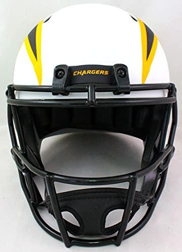 Rodney Harrison Autographed SD Chargers F/S Lunar Helmet- Beckett W BabyBlue - Image 4