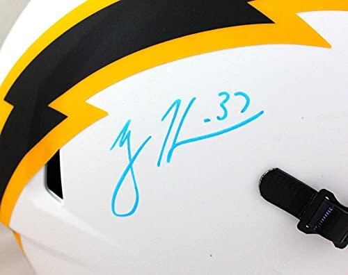 Rodney Harrison Autographed SD Chargers F/S Lunar Helmet- Beckett W BabyBlue - Image 5